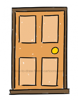 How to draw a door clipart
