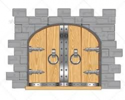 Image result for castle doors clipart | Wooden castle ...