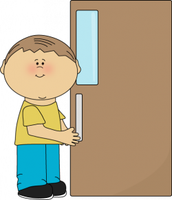 shut the doorclipart | Boy Door Holder Clip Art Image - boy ...