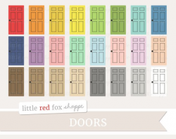 Door Clipart, House Clip Art Household Bedroom Room Wood ...