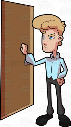 An irritated man knocking on the door #cartoon #clipart ...