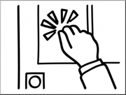Clip Art: Basic Words: Knock B&W Unlabeled I abcteach.com ...