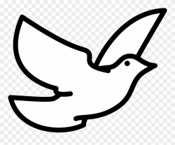 Holy Spirit Dove Clipart Black And White Flying Line - Bird Flying ...