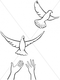 Two Released Doves | Dove Clipart
