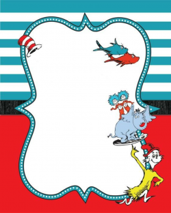 Dr Seuss Border Guest Book Baby Shower Invitation Amusing Clip Art ...