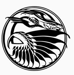 Feathered tribal dragon | Public domain vectors