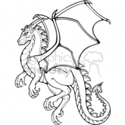 cartoon dragon clipart. Royalty-free clipart # 132043