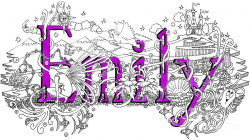 Emily Name Art Drawing | Family name art, Emily name, Name ...