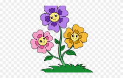 Cartoon Flower - Drawing Flower With Names Clipart (#1553626 ...