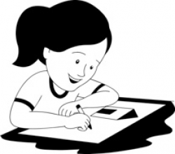 Children Drawing Clipart Black And White