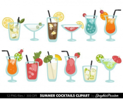 Summer Cocktails Clipart Cocktail Clip Art Summer Clip art ...