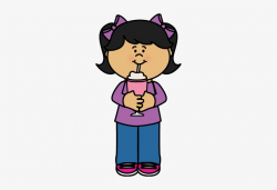 Drink Clipart Milkshake - Girl Drinking Clipart Transparent ...