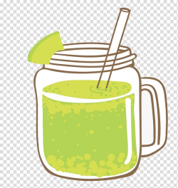 Juice Smoothie Cocktail Lemonade , Green drink transparent ...