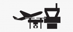 Drone Icon Design Airport Plane Helicopter Airfield ...
