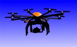 Flying Drone Vector Clipart image - Free stock photo ...