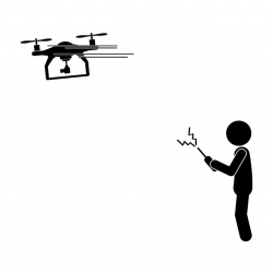 Pilot drone | Aerial photograph - Pictogram - Illustration ...