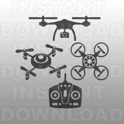 Drone SVG FileQuadcopter SVG FileQuad SVG File-Vector by ...