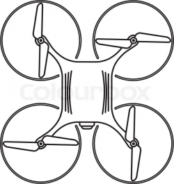 Modern Quad copter drone with camera ... | Stock vector ...