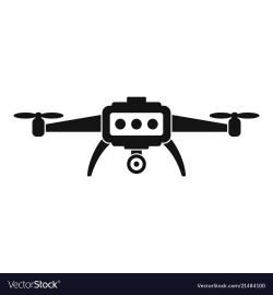 Smart drone icon simple style
