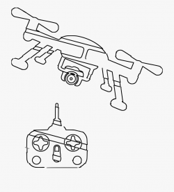 Drone Clipart Black And White , Transparent Cartoon, Free ...