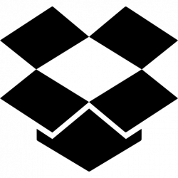 Dropbox logo black silhouette Icons | Free Download