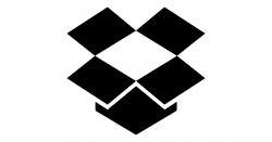 Dropbox logo black silhouette - Free logo icons