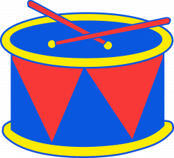 Blue and Red Drum Clipart free image