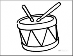 Clip Art: Basic Words: Drum (coloring page) I abcteach.com ...