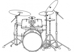 Drum Set coloring page | Free Printable Coloring Pages