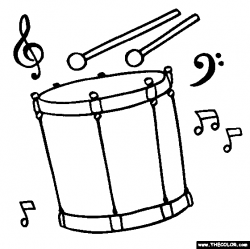 Tenor-drum Coloring Page | Color Tenor-drum | Musical ...