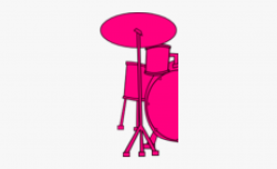 Pink Clipart Drum Set - Pink Drum Set Clipart , Transparent ...