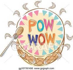 Vector Stock - Drum pow wow illustration. Clipart ...