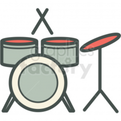 drum set vector icon image . Royalty-free icon # 406575