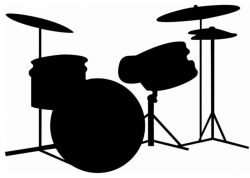 Drum Set Clipart Silhouette - Clip Art Library
