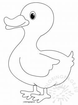 Duck Outline Clipart – Coloring Page