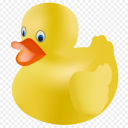 Duck, Yellow, Bird, transparent png image & clipart free download