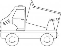 Dump Truck Clipart Image - Drawing of a dump truck dumping ...