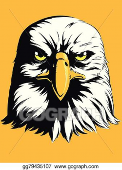 Vector Illustration - Eagle head vector - front view cartoon. EPS ...