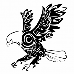 Easy Tattoo Designs - Native American Eagle Tribal Free PNG Images ...
