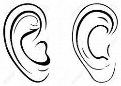 human ears clipart black and white - Google Search | Clip ...