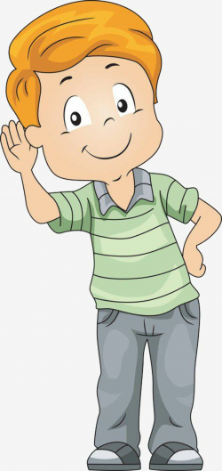 Raise Your Ears And Hear The Boy, Boy Clipart, Cartoon Hand ...