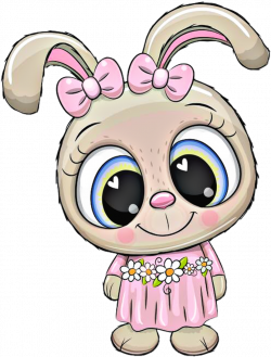 Bunny Ears Clipart Drawn - Rabbit Boy And Girl Cartoon ...