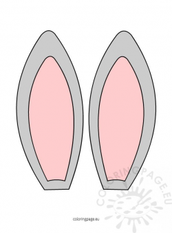 Bunny ears clipart – Coloring Page