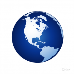 Blue Earth American Clipart Free Picture｜Illustoon