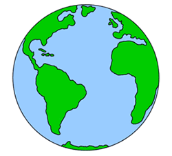 Cartoon Earth drawing | Arts and crafts in 2019 | Globe drawing ...