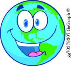 Happy Earth Clip Art - Royalty Free - GoGraph