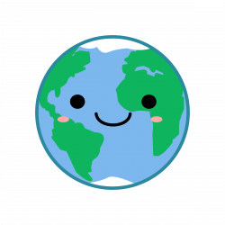 Globe Earth Clipart Kawaii Vector Image Transparent Png - AZPng