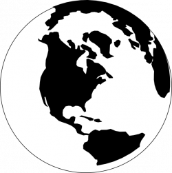 globe clip art black and white - Google Search | Siluete | Earth ...