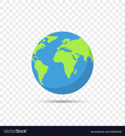 Earth globe on transparent background