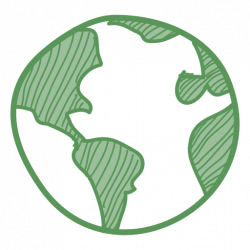 Green earth hand drawn icon - Transparent PNG & SVG vector